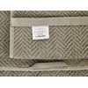 Conjunto De 9 Toallas De Algodón Verde Oliva Chevron Textura Suave Baño Mitiaro - Verde