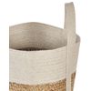 Cesta De Algodón Yute Natural Beige Blanco 30 Cm Trenzado Almacenaje Sonipat - Natural