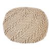 Otomana De Algodón Beige 50 X 35 Cm Puf Reposapiés Bolas Eps Moderno Priene - Beige