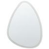 Espejo De Pared Led De Vidrio Plateado 58 X 78 Cm Maquillaje Tocador Baño Bethune - Plateado