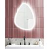 Espejo De Pared Led De Vidrio Plateado 58 X 78 Cm Maquillaje Tocador Baño Bethune - Plateado