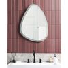 Espejo De Pared Led De Vidrio Plateado 58 X 78 Cm Maquillaje Tocador Baño Bethune - Plateado