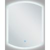 Espejo De Pared Led De Vidrio Plateado 60 X 78 Cm Maquillaje Ovalado Beziers - Plateado