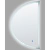 Espejo De Pared Led De Vidrio Plateado 49 X 80 Cm Maquillaje Semi Tocador Bezons - Plateado