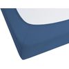 Sábana De Algodón Azul Marino 90 X 200 Cm Ajustable Bordes Elásticos Sólido Janbu - Azul