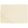 Sábana De Algodón Beige 200 X 200 Cm Ajustable Bordes Elásticos Sólido Janbu - Beige