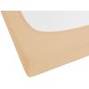 Sábana De Algodón Beige Arena 180 X 200 Cm Ajustable Bordes Elásticos Sólido Janbu - Beige