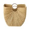 Cesta De Jacinto De Agua Natural Beige 51 Cm Hecho A Mano Accesorio Asas Washuk - Natural