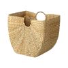 Cesta De Jacinto De Agua Natural Beige 51 Cm Hecho A Mano Accesorio Asas Washuk - Natural