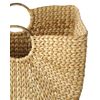 Cesta De Jacinto De Agua Natural Beige 51 Cm Hecho A Mano Accesorio Asas Washuk - Natural