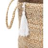 Conjunto De 2 Cestas De Yute Beige Blanco 50 Cm Natural Ropa Boho Gajar - Beige