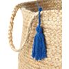 Conjunto De 2 Cestas De Yute Beige Azul Marino 50 Cm Natural Ropa Boho Gajar - Beige