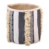 Conjunto De 2 Cestas De Algodón Beige Gris Almacenaje Ropa Accesorio Boho Kotkai - Beige