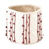 Conjunto De 2 Cestas De Algodón Beige Rojo Almacenaje Ropa Accesorio Boho Khel - Beige