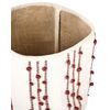 Conjunto De 2 Cestas De Algodón Beige Rojo Almacenaje Ropa Accesorio Boho Khel - Beige