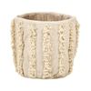 Conjunto De 2 Cestas De Algodón Beige Almacenaje Ropa Accesorio Boho Kakki - Beige