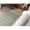 Alfombra Verde Claro 80 X 150 Cm Pet Reciclado Flecos Interior Exterior Malhia - Verde