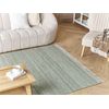 Alfombra Verde Claro 160 X 230 Cm Pet Reciclado Flecos Interior Exterior Malhia - Verde