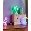 Conjunto De 3 Letreros Led De Neón Azul Verde Rosa Pvc Luces Pilas Accesorio Mabel - Multicolor