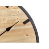 Reloj De Pared De Madera De Abeto Clara Negro 60 Cm Metal Moderno Caborca - Madera Clara