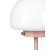 Lámpara De Mesa De Rosa Blanco 39 Cm Base Metal Pantalla Interruptor Moruga - Rosa