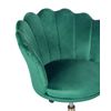 Silla De Oficina De Terciopelo Verde Dorado Negro Giratorio Base Monticello Ii - Verde