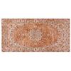 Alfombra De Algodón Naranja Beige 80 X 150 Cm Poliéster Oriental Desgastado Hayat - Naranja