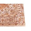 Alfombra De Algodón Naranja Beige 80 X 150 Cm Poliéster Oriental Desgastado Hayat - Naranja