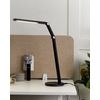 Lámpara De Mesa Led Negra 48 Cm Material Sintético Interruptor Táctil Dorado - Negro