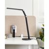 Lámpara De Mesa Led Negra 48 Cm Material Sintético Interruptor Táctil Dorado - Negro