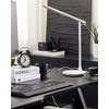 Lámpara De Mesa Led De Metal Blanco 36 Cm Interruptor Táctil Oficina Estudio Draco - Blanco