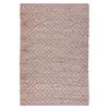 Alfombra De Algodón Rosa Beige 140 X 200 Cm Yute Patrón Geométrico Retro Gerze - Rosa