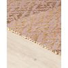 Alfombra De Algodón Rosa Beige 140 X 200 Cm Yute Patrón Geométrico Retro Gerze - Rosa