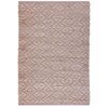 Alfombra De Algodón Rosa Beige 160 X 230 Cm Yute Patrón Geométrico Retro Gerze - Rosa