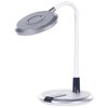 Lámpara De Oficina Led Plateado Blanco 43 Cm Sintético Brazo Ajustable Columba - Plateado