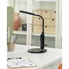 Lámpara De Oficina Led Negra 38 Cm Material Sintético Brazo Ajustable Cygnus - Negro