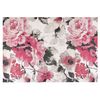 Alfombra De Algodón Rosa Negro Beige 140 X 200 Cm Patrón Floral Retro Ejaz - Rosa