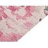 Alfombra De Algodón Rosa Negro Beige 140 X 200 Cm Patrón Floral Retro Ejaz - Rosa