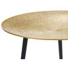 Mesa Auxiliar De Metal Dorado Negro 45 Cm Brillante Glamour Sala De Estar Waipu - Dorado