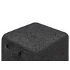 Puf De Yute Negro 45 X 45 Cm Otomana Relleno Eps Asas Accesorio Dhadar - Negro