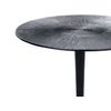 Mesa Auxiliar De Metal Negro 30 Cm Forma Geométrica Tallado Moderno Selwyn - Negro