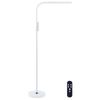 Lámpara De Pie Led Blanca 160 Cm Con Panel De Control Material Sintético Altura Regulable Aries - Blanco