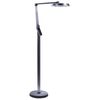 Lámpara De Pie Led Gris Oscuro 170 Cm Material Sintético Altura Regulable Carina - Gris