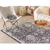 Alfombra Beige Azul Oscuro Naranja 160 X 230 Cm Desgastado Dormitorio Malishka - Azul