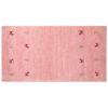 Alfombra Gabbeh De Lana Rosa Fucsia 80 X 150 Cm A Mano Patrón Viejo Oeste Yulafi - Rosa