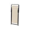 Tumbona De Jardín De Metal Beige Negro Respaldo Reclinable Plegable Locri Ii - Beige