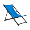 Tumbona De Jardín De Metal Azul Negro Respaldo Reclinable Plegable Locri Ii - Azul