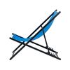 Tumbona De Jardín De Metal Azul Negro Respaldo Reclinable Plegable Locri Ii - Azul