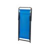 Tumbona De Jardín De Metal Azul Negro Respaldo Reclinable Plegable Locri Ii - Azul