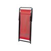 Tumbona De Jardín De Metal Rojo Negro Respaldo Reclinable Plegable Locri Ii - Rojo